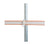 Gallagher insulator on Metal T post with orange and white tape on a white background