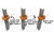 Lock Jawz 360° T-Post Insulator | 500 Pack | Orange - Gallagher Electric Fence