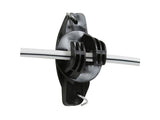 Black Gallagher Wood Post Wide Claw Fence Insulator with coated horse wire
