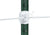 white Gallagher Wide Jaw Pinlock T-Post Fence Insulator on t post