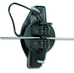 Black Gallagher Pinlock Wood Post Fence Insulator with smooth wire