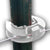 Lock Jawz t Post Insulator on green metal t post