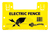 Yellow Electric Fence Warning Sign
